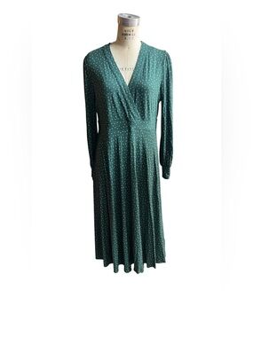 Boden 12 green polka dot dress